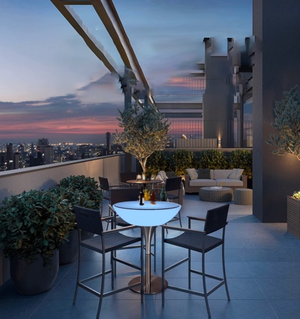 Комплект светящейся мебели Стол+2 стула V11 Комплект светящейся мебели Стол+2 стула V11